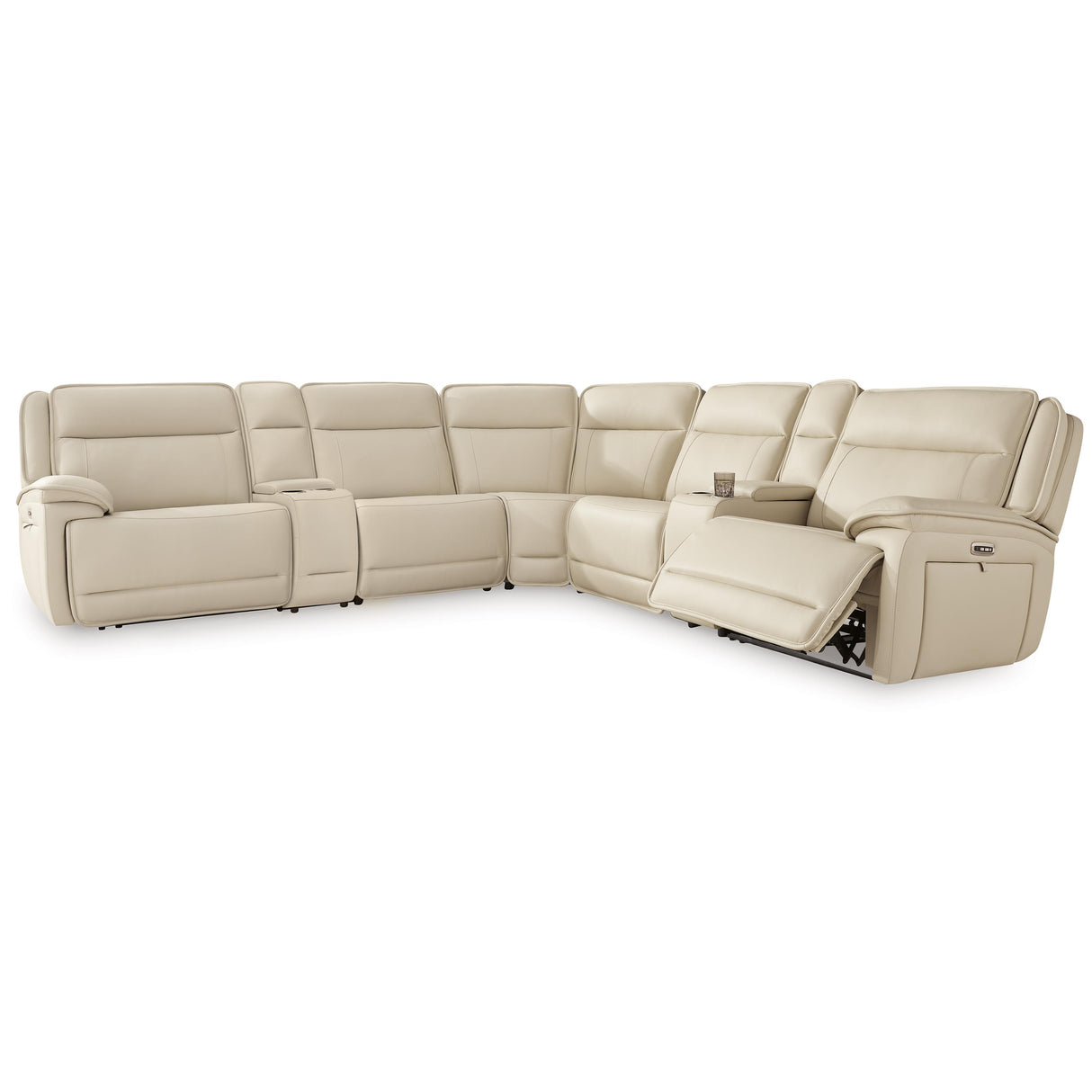 Signature Design by Ashley Double Deal U13001S9 7 pc Reclining Sectional with 2 Consoles IMAGE 1