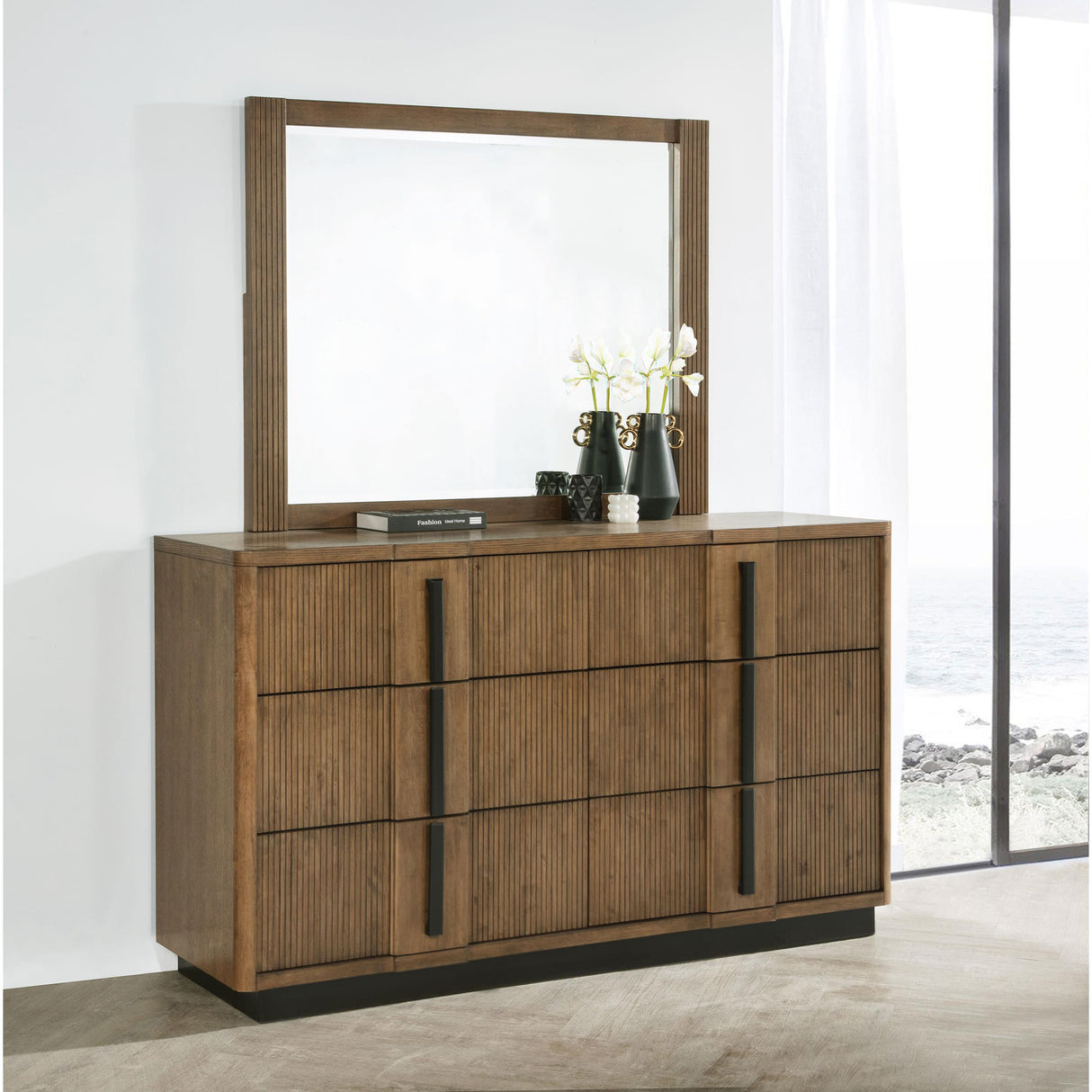 Coaster Furniture Terrace 224903M 6-Drawer Dresser and Mirror - Ash Brown IMAGE 9