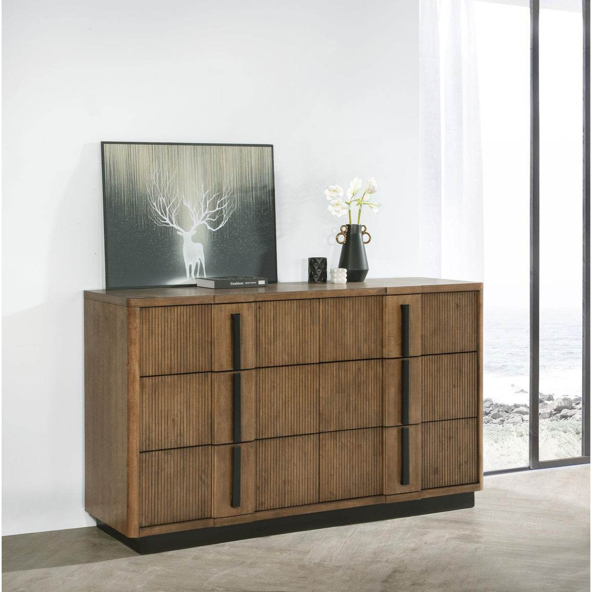 Coaster Furniture Terrace 224903 6-Drawer Dresser Cabinet - Ash Brown IMAGE 9