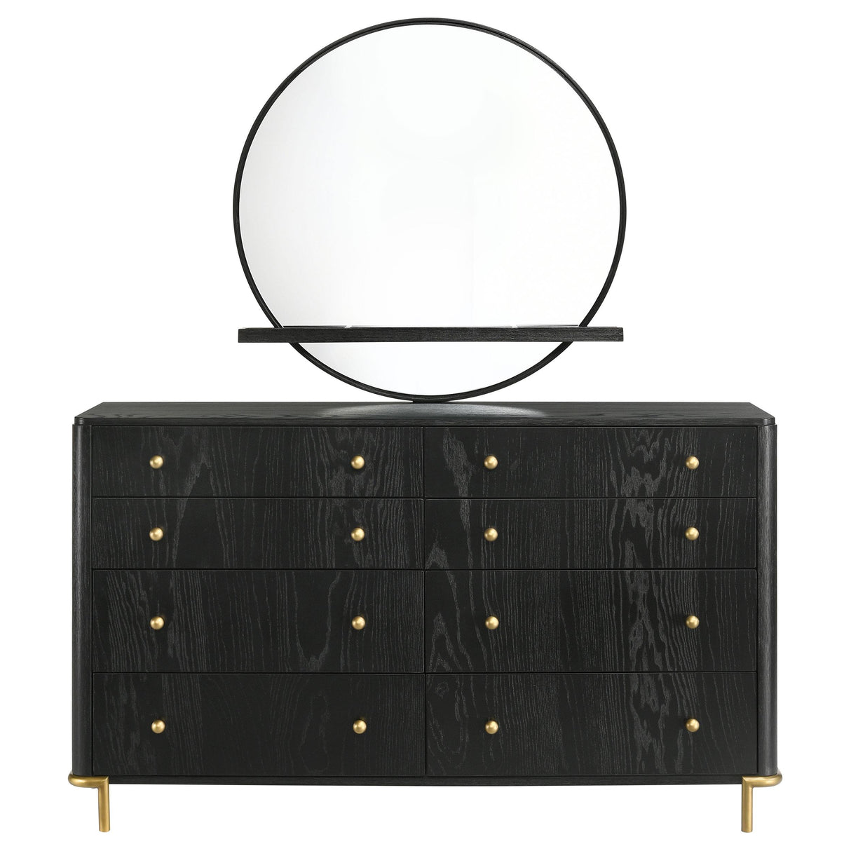 Coaster Furniture Arini 224333M 8-Drawer Dresser with Mirror - Black IMAGE 2