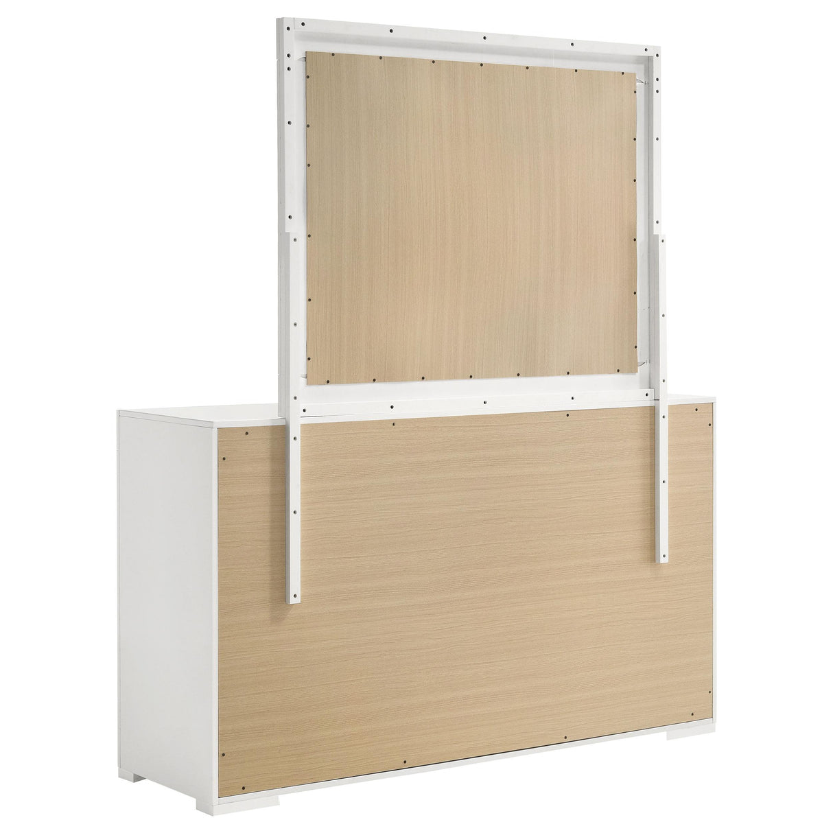 Coaster Furniture Ives 224943M 6-Drawer Dresser and Mirror - White High Gloss IMAGE 5