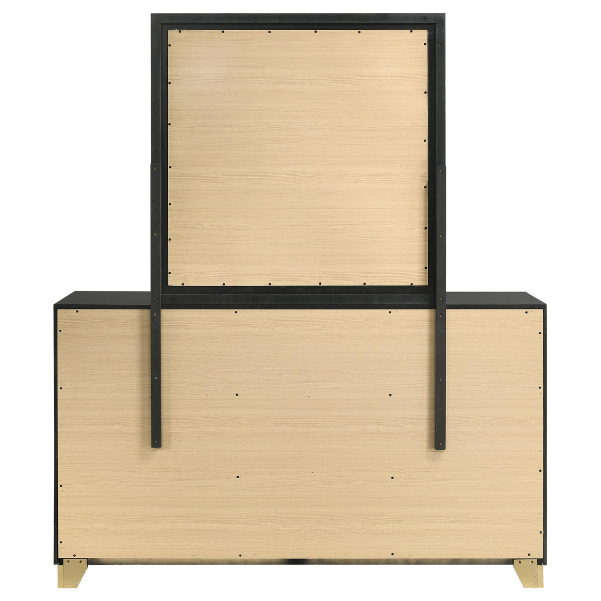 Coaster Furniture Caraway 224783M 6-Drawer Dresser with Mirror - Black IMAGE 6