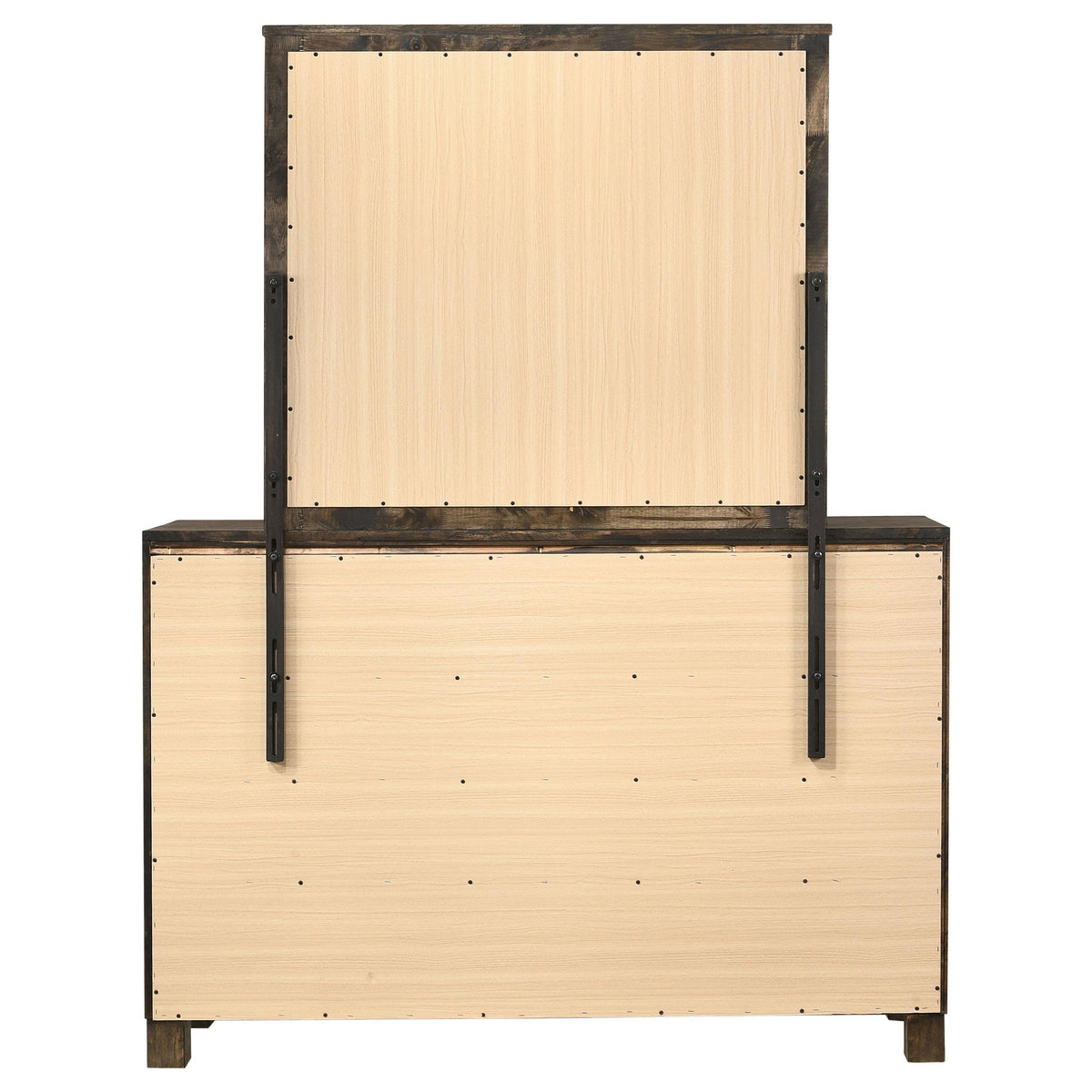 Coaster Furniture Woodmont 222633M 8-Drawer Dresser with Mirror - Rustic Golden Brown IMAGE 6
