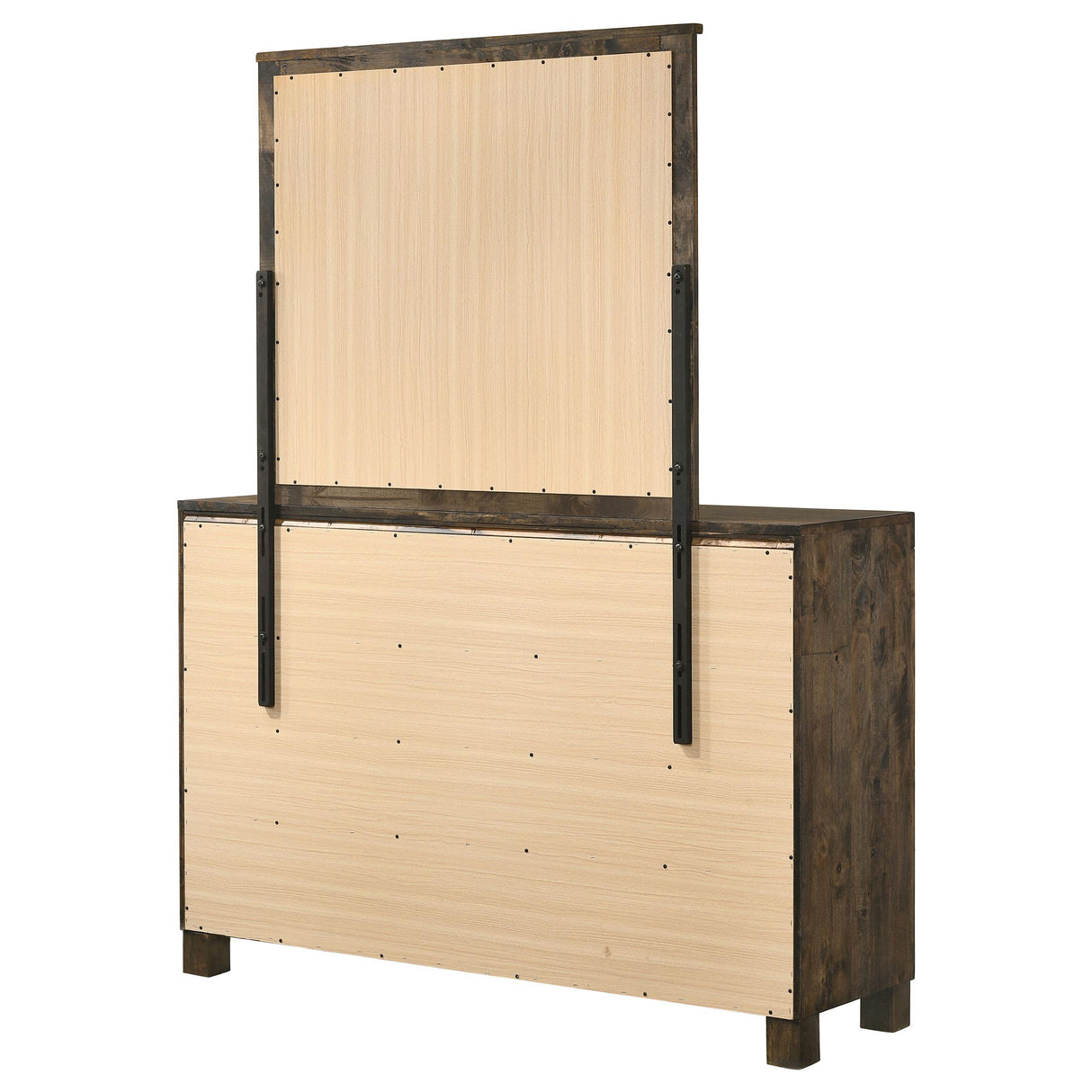 Coaster Furniture Woodmont 222633M 8-Drawer Dresser with Mirror - Rustic Golden Brown IMAGE 7