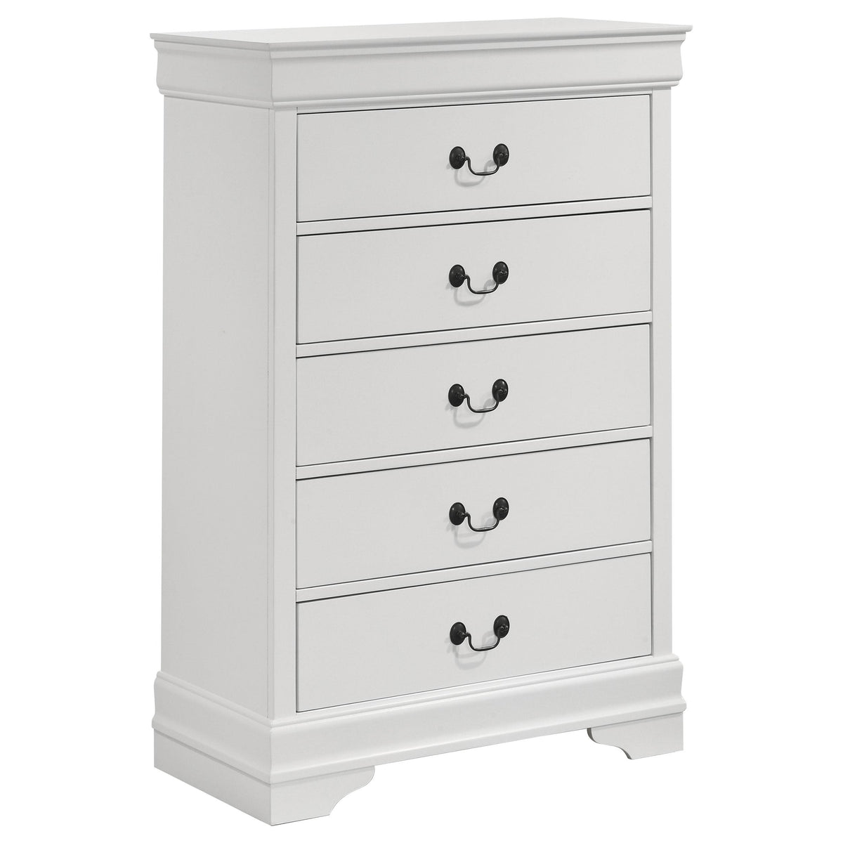 Coaster Furniture Louis Philippe 202445 5-Drawer Bedroom Chest - White IMAGE 1