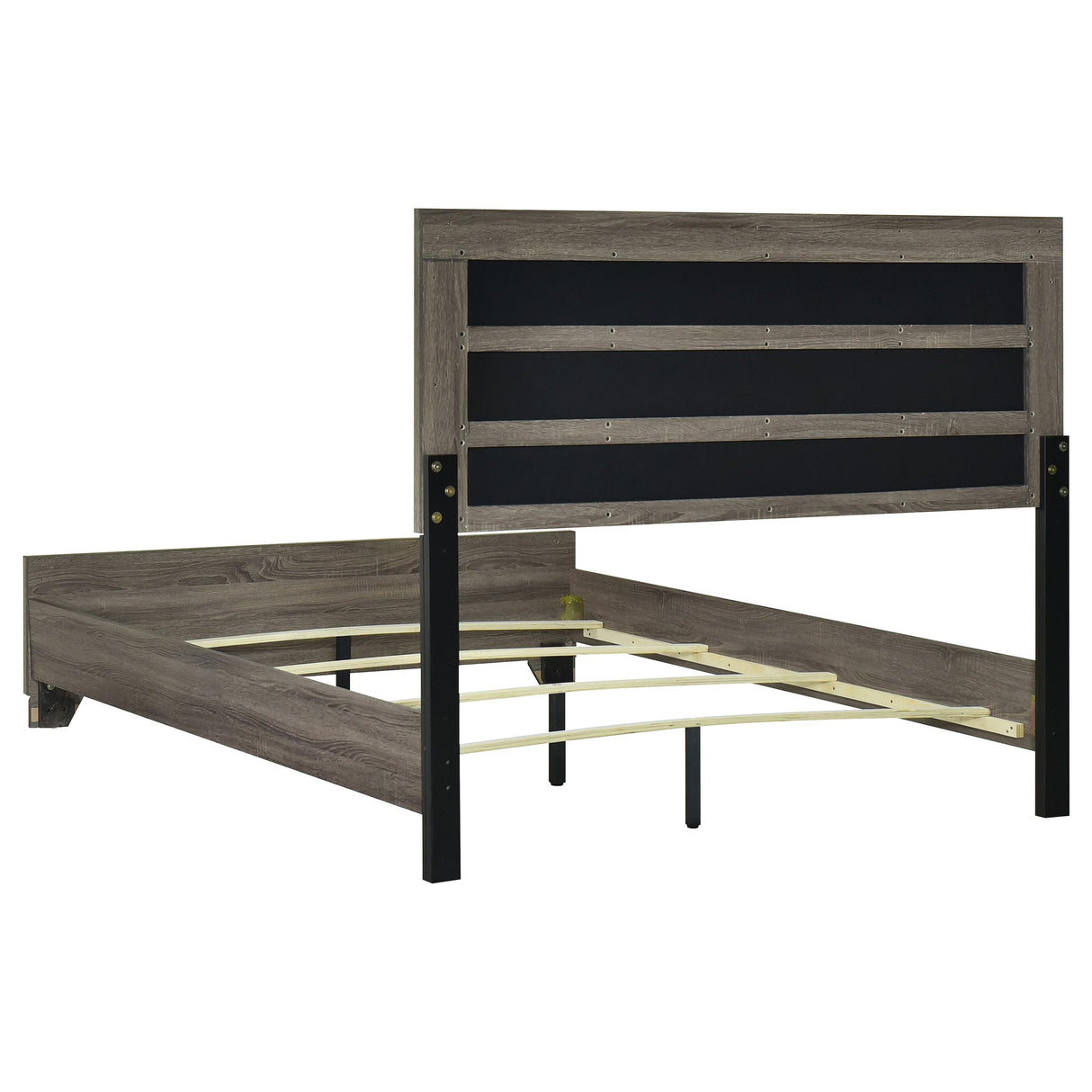 Coaster Furniture Wright 223341KE 52-inch Upholstered Eastern King Bed - Brown Oak IMAGE 3