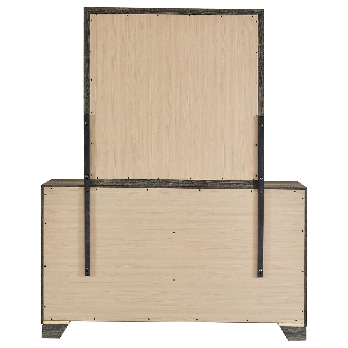 Coaster Furniture Wright 223343M 6-Drawer Dresser and Mirror - Brown Oak IMAGE 6