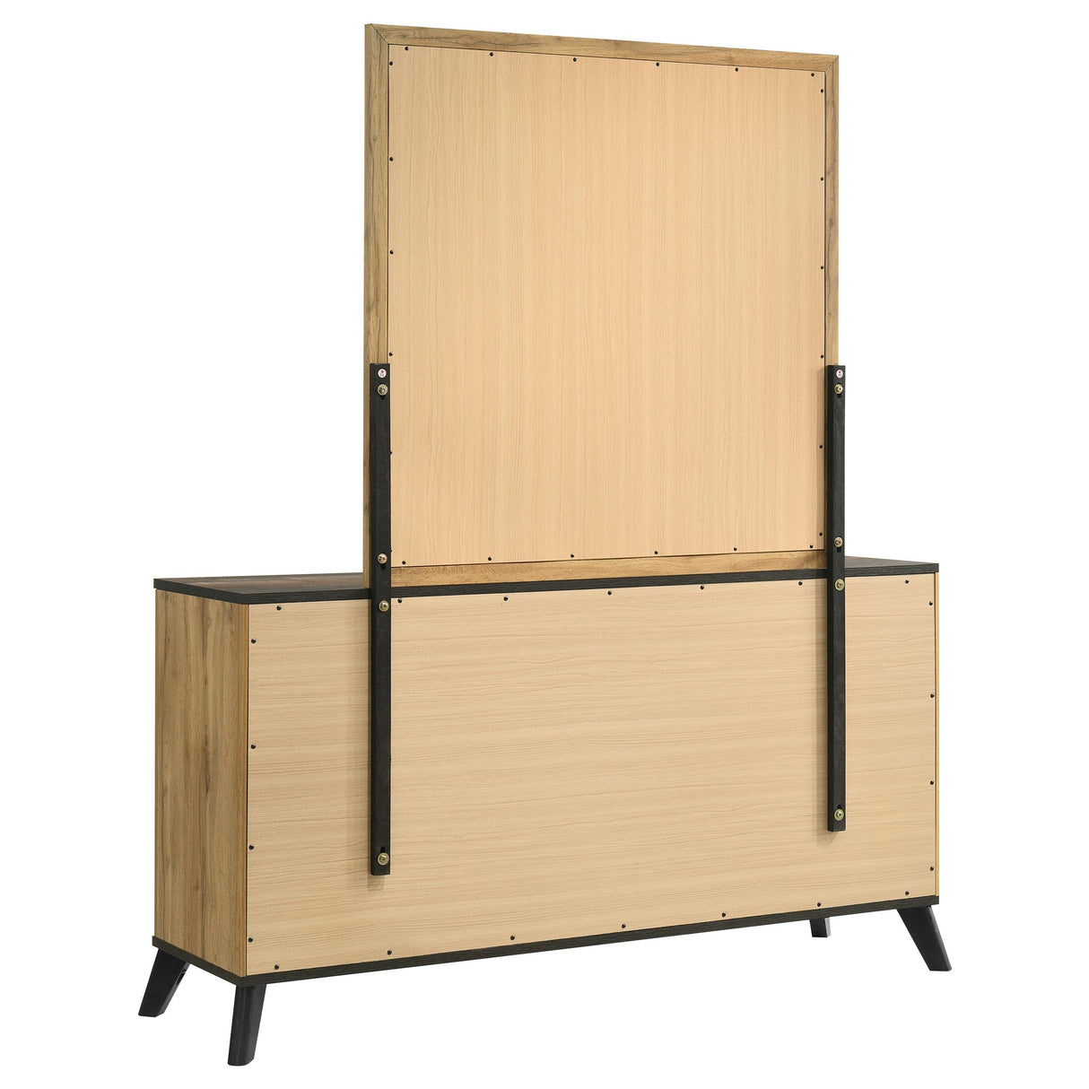 Coaster Furniture Kaywood 225003M 6-Drawer Dresser and Mirror - Natural Pine IMAGE 5