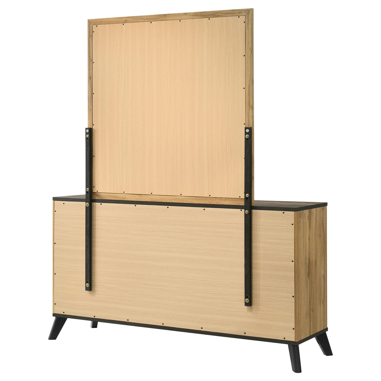 Coaster Furniture Kaywood 225003M 6-Drawer Dresser and Mirror - Natural Pine IMAGE 7