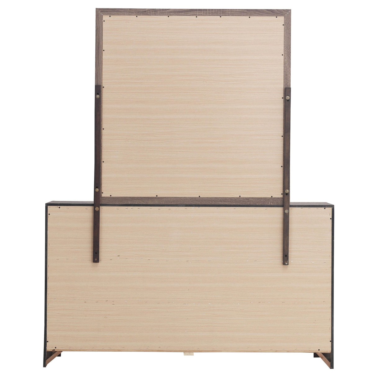 Coaster Furniture Brantford 207043M 6-Drawer Dresser with Mirror - Barrel Oak IMAGE 6