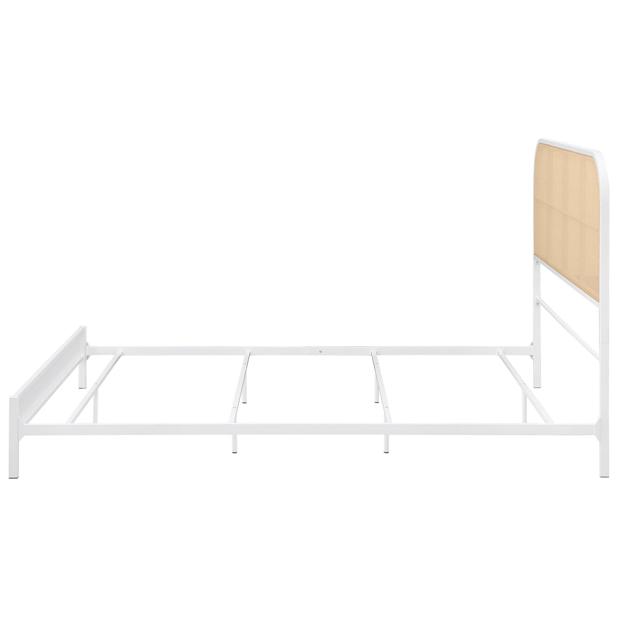 Coaster Furniture Amherst 360301Q Radio Weave Rattan Metal Queen Bed - White IMAGE 4