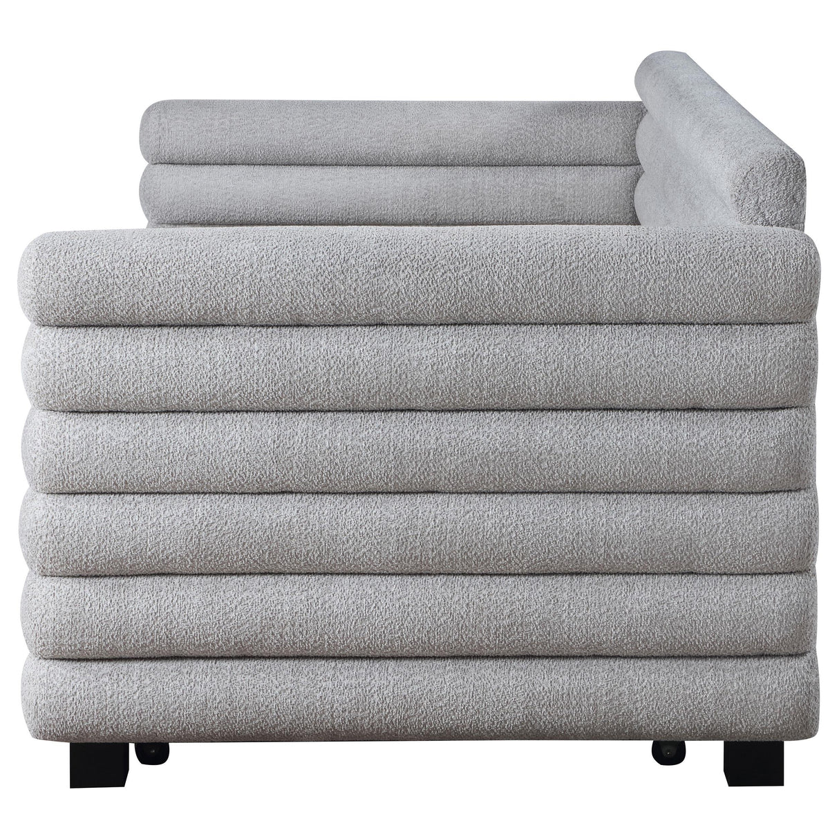 Coaster Furniture Patricia 300718 Boucle Upholstered Twin Day Bed with Trundle - Grey IMAGE 5
