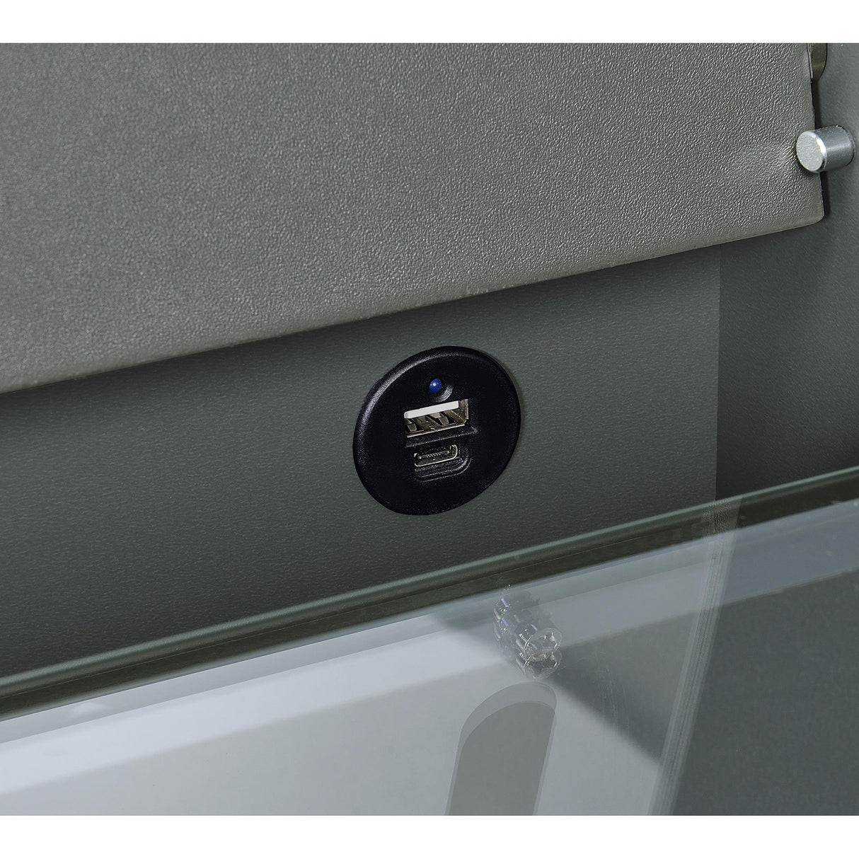 Coaster Furniture Danbury 930210 3-Drawer Makeup Vanity & Stool - Set Grey High Gloss IMAGE 17