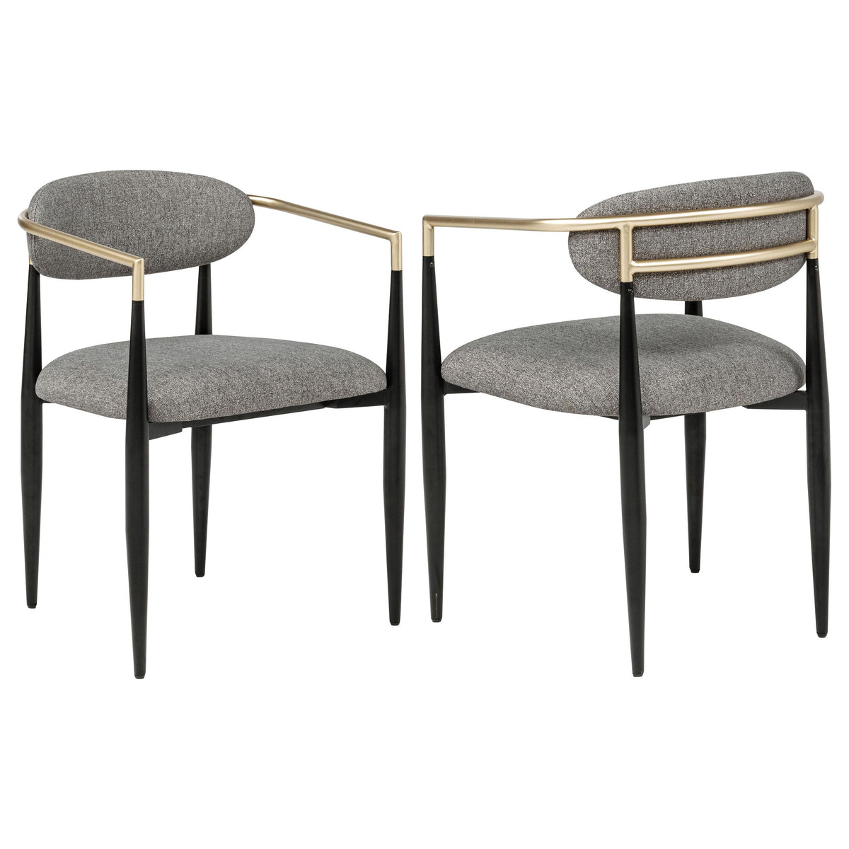 Coaster Furniture Alexis 182682 Fabric Upholstered Dining Arm Chair - Grey IMAGE 1