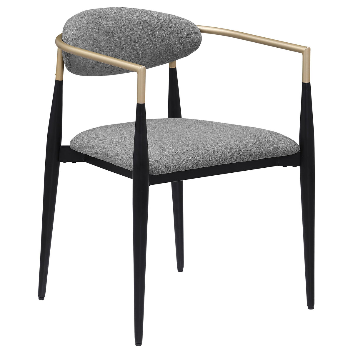 Coaster Furniture Alexis 182682 Fabric Upholstered Dining Arm Chair - Grey IMAGE 2