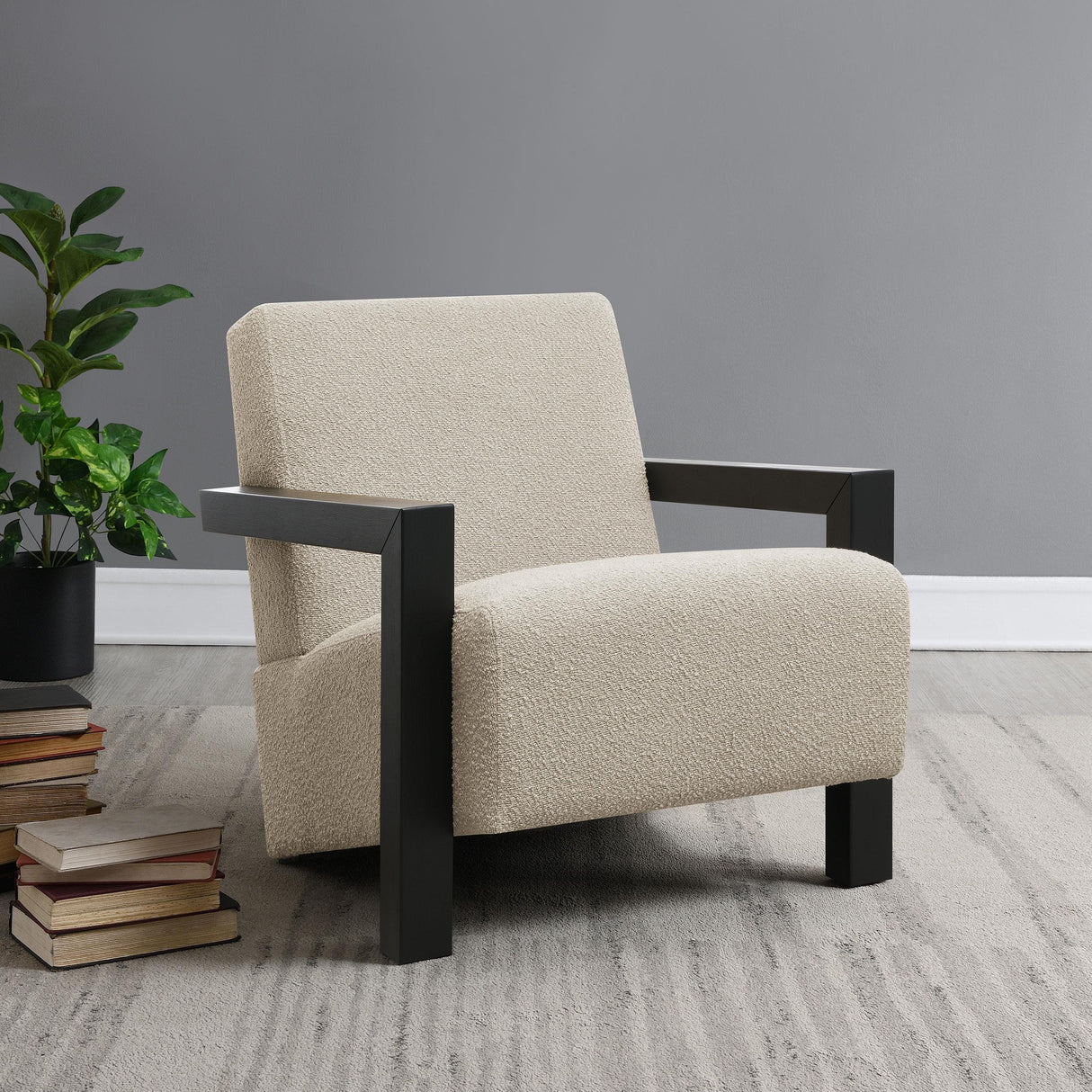 Coaster Furniture Fitzroy 903095 Boucle Upholstered Accent Arm Chair - Latte IMAGE 8
