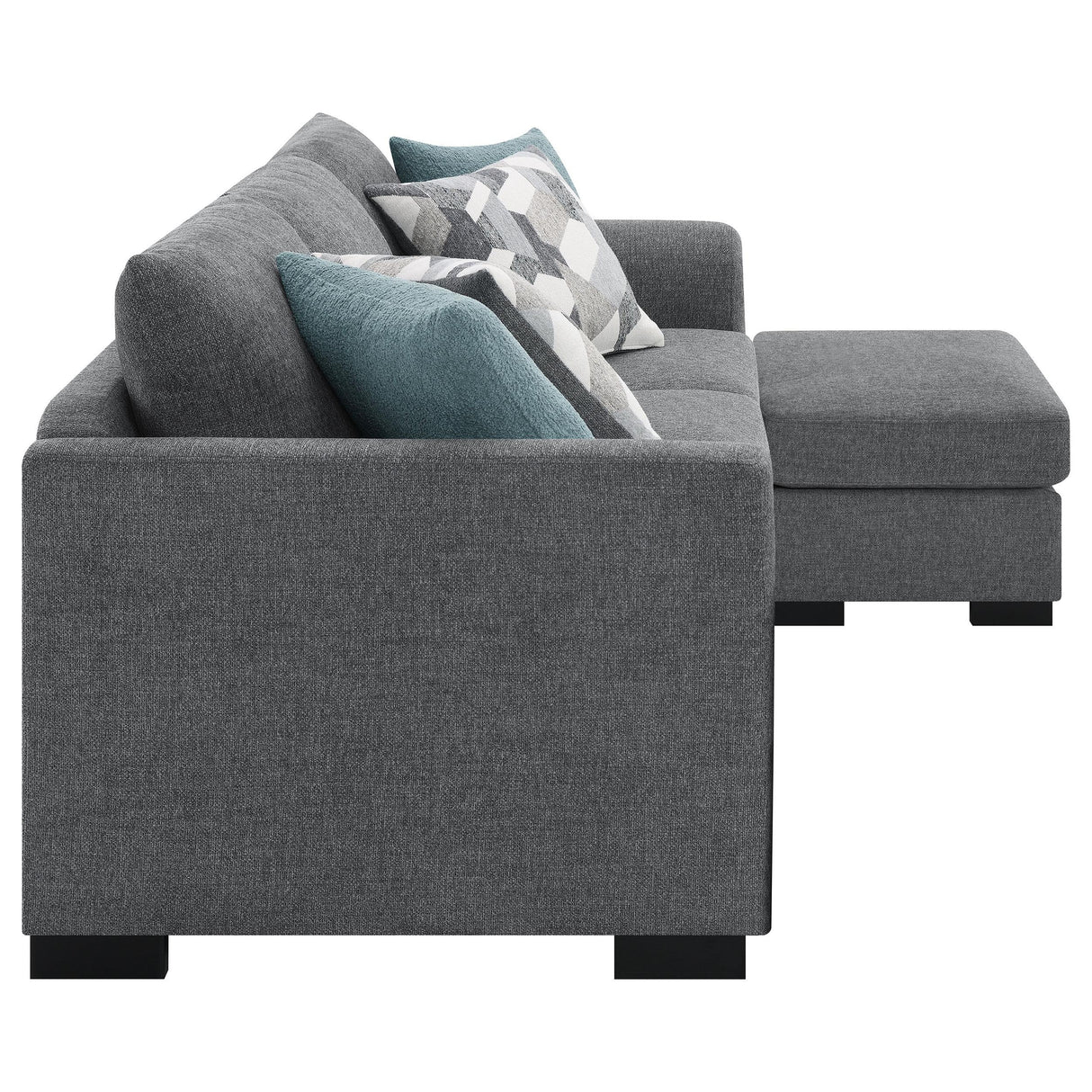 Coaster Furniture Storey 504779 Upholstered Sleeper Sectional Chaise Sofa - Grey IMAGE 12