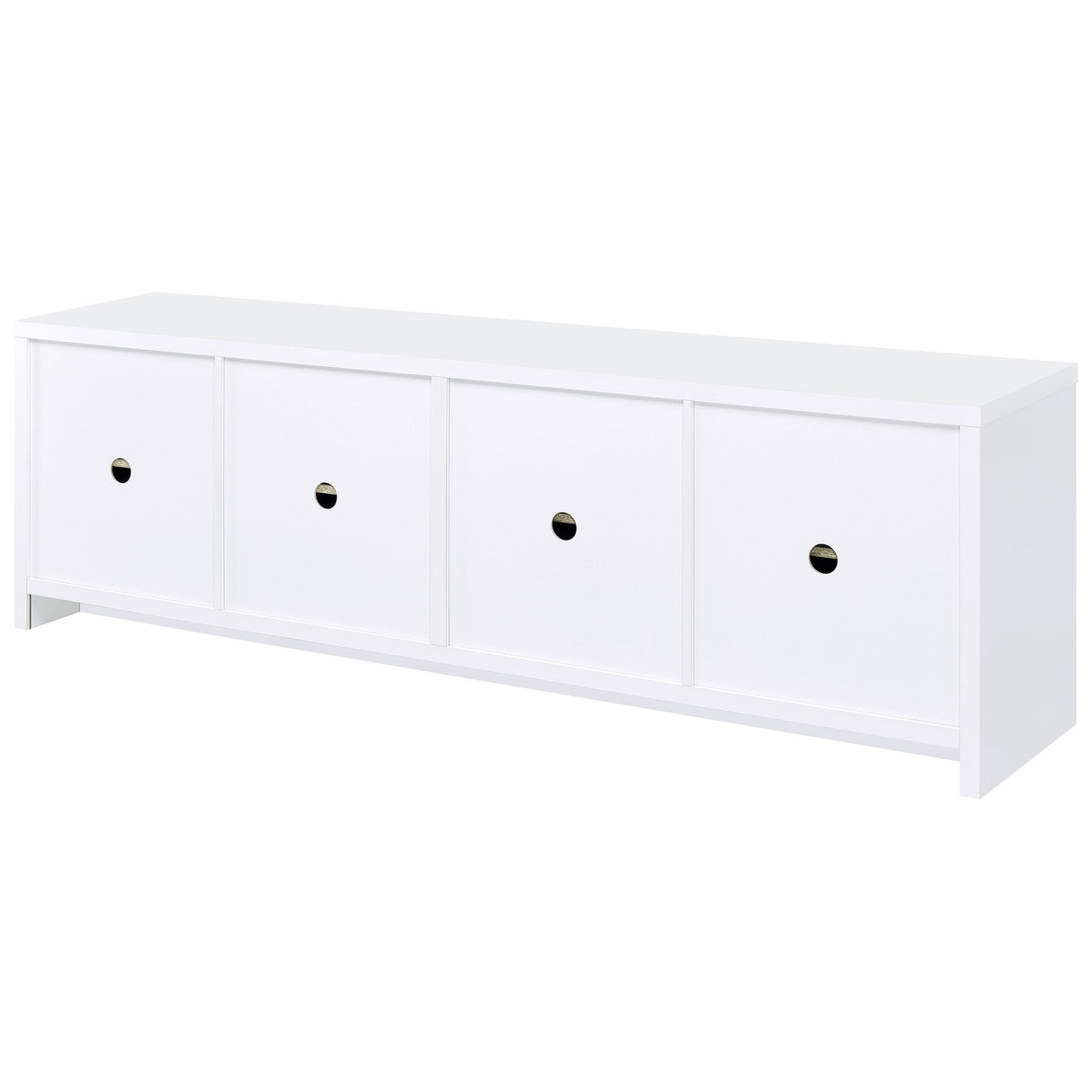 Coaster Furniture Laughlin 724113 4-door Engineered Wood 78-inch TV Stand - White IMAGE 8