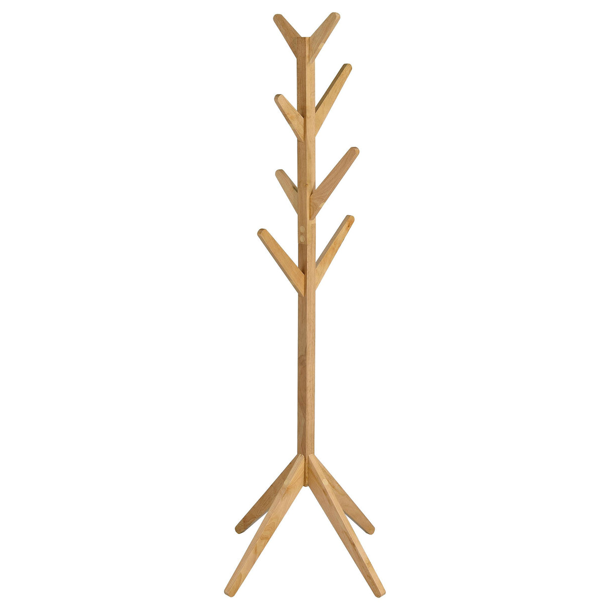 Coaster Furniture Margaret 983271 Solid Wood Coat Rack Clothing Hanger - Natural Oak IMAGE 1