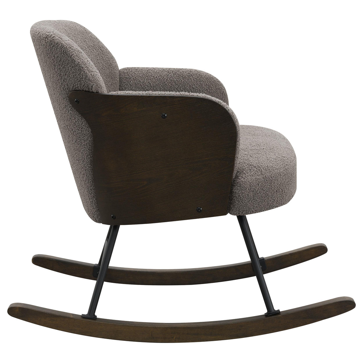 Coaster Furniture Paige 602626 Boucle Upholstered Mid Back Rocking Chair - Taupe IMAGE 7