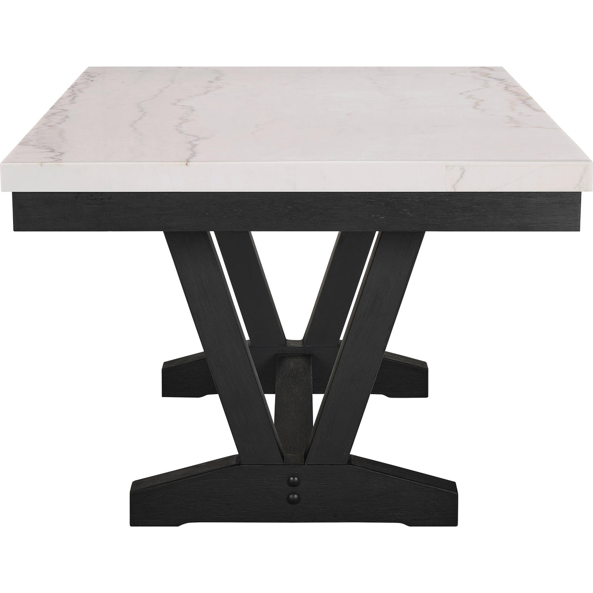 Crown Mark Varley 1320T-4272 Genuine Marble Dining Table IMAGE 2