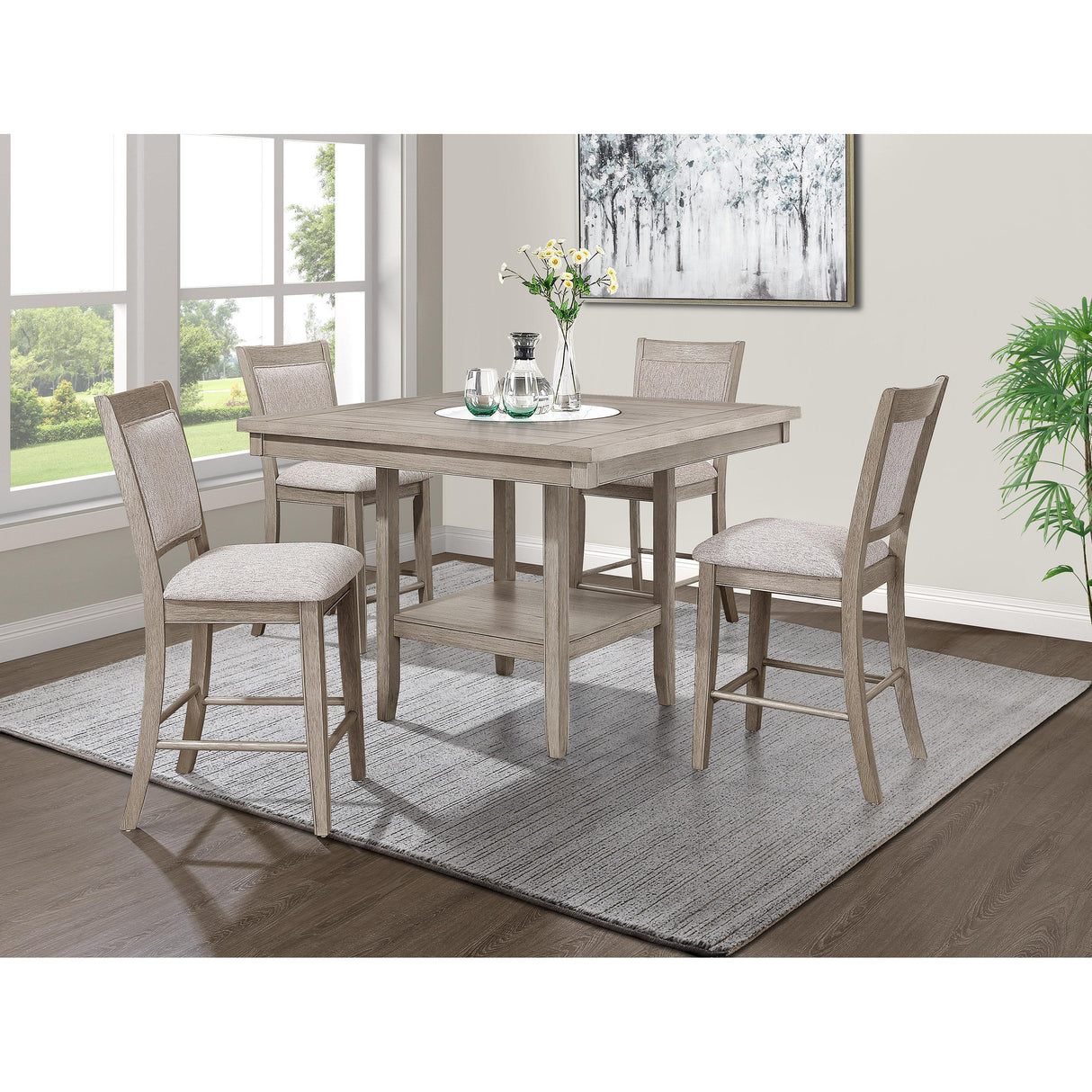 Crown Mark Fulton 2727MB-S-24 Counter Height Chair - White Oak IMAGE 2