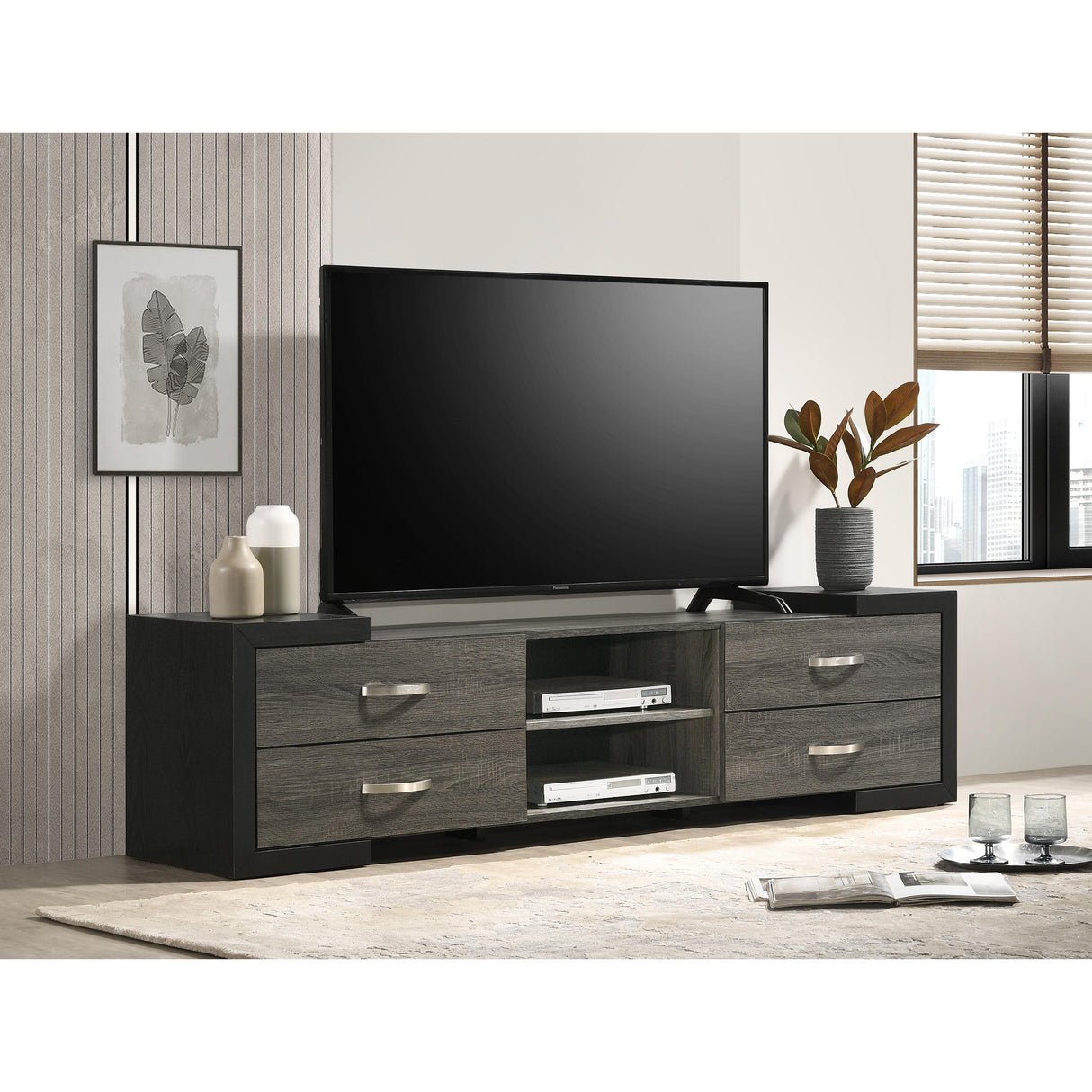 Crown Mark Brant 4812GY-9 TV Stand IMAGE 3