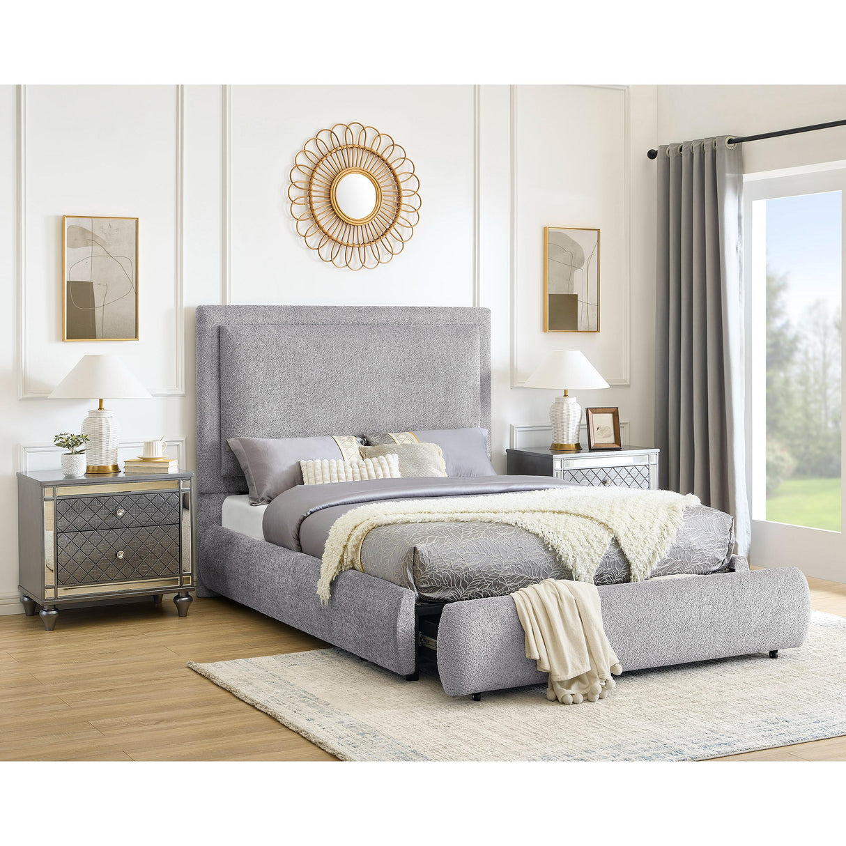 Crown Mark Reverie 5116PW-K King Bed with Storage - Pewter IMAGE 2