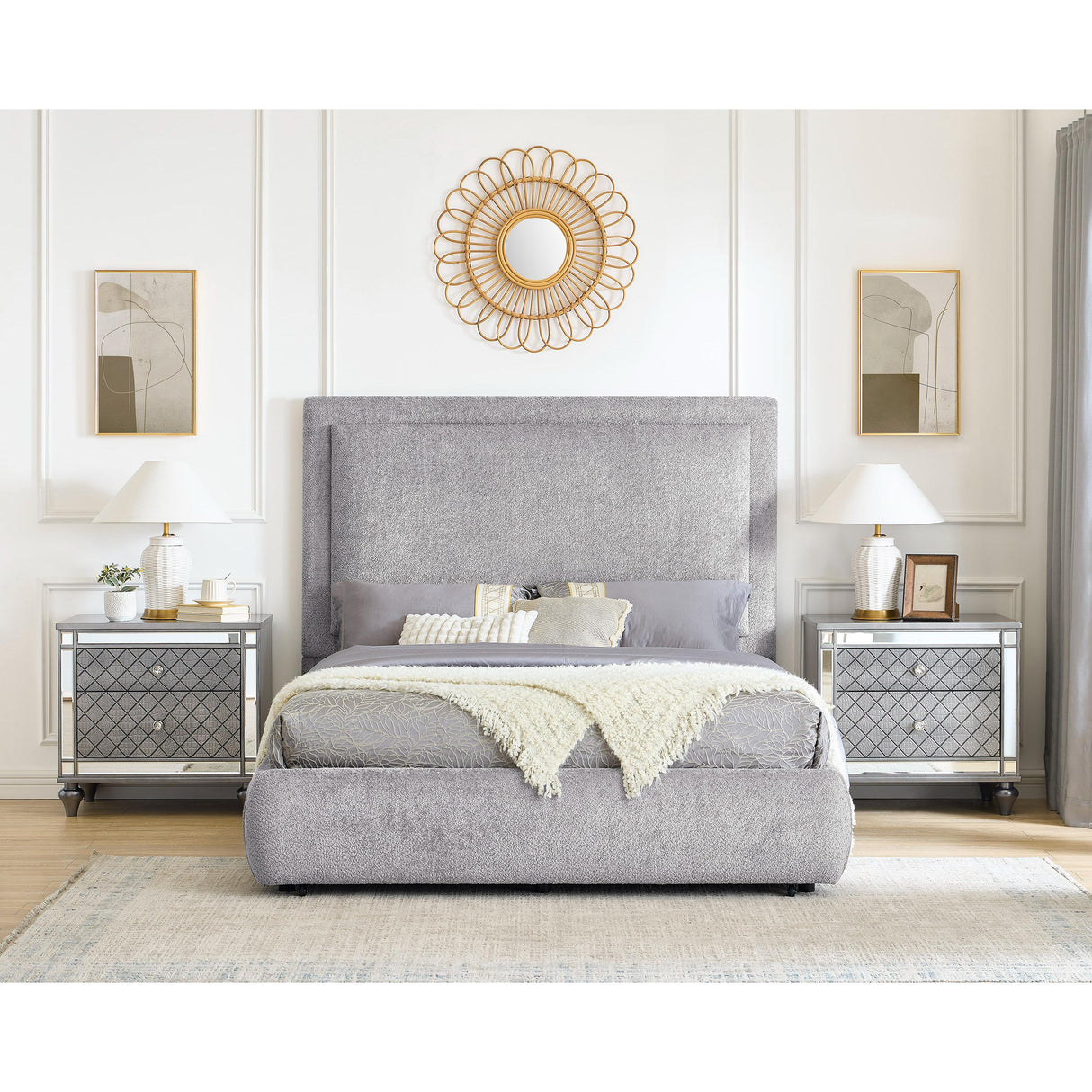 Crown Mark Reverie 5116PW-Q Queen Bed with Storage - Pewter IMAGE 3