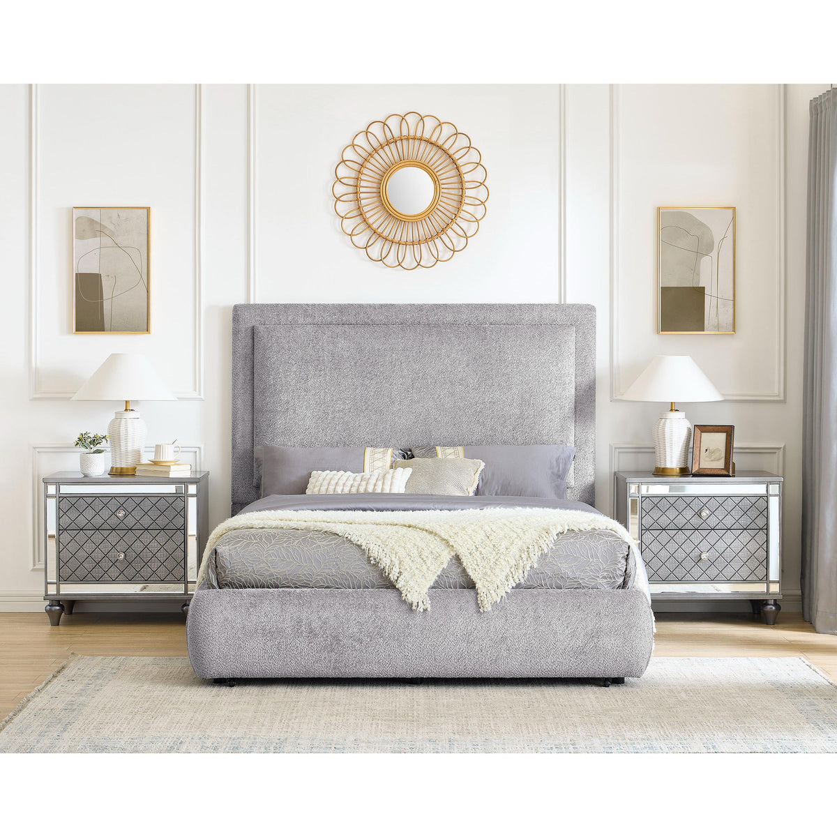 Crown Mark Reverie 5116PW-Q Queen Bed with Storage - Pewter IMAGE 3