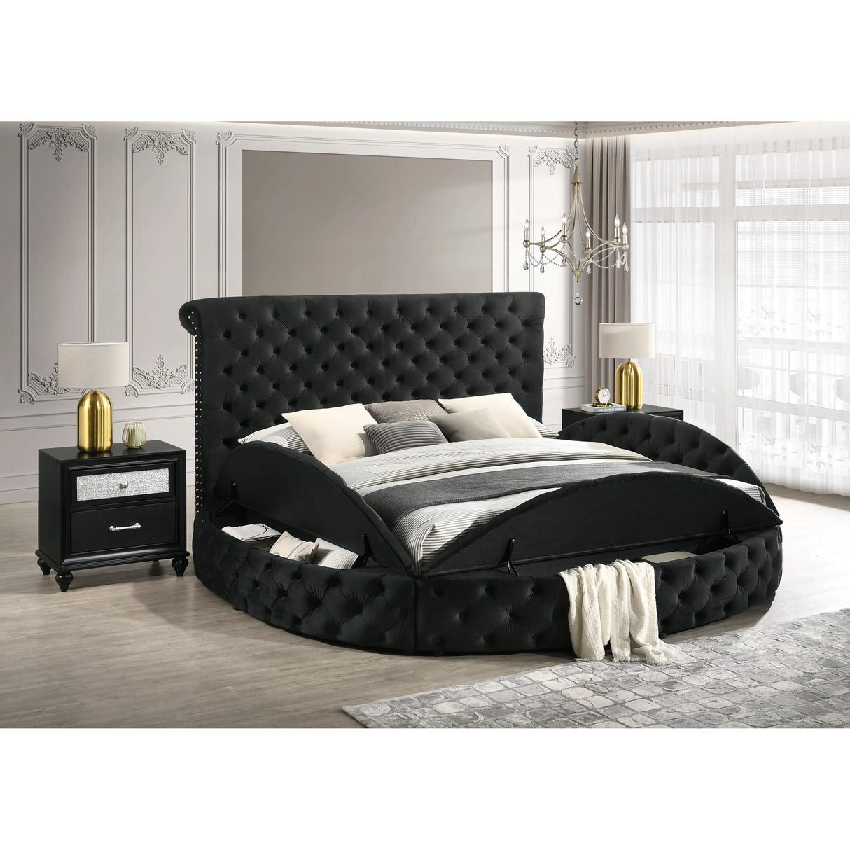 Crown Mark Brigitte 5202BK-K King Bed - Black IMAGE 5