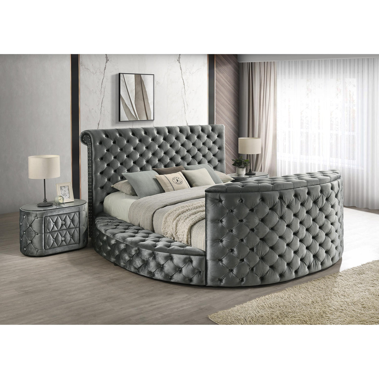Crown Mark Voltare 5212GY-2 Nightstand - Grey IMAGE 3