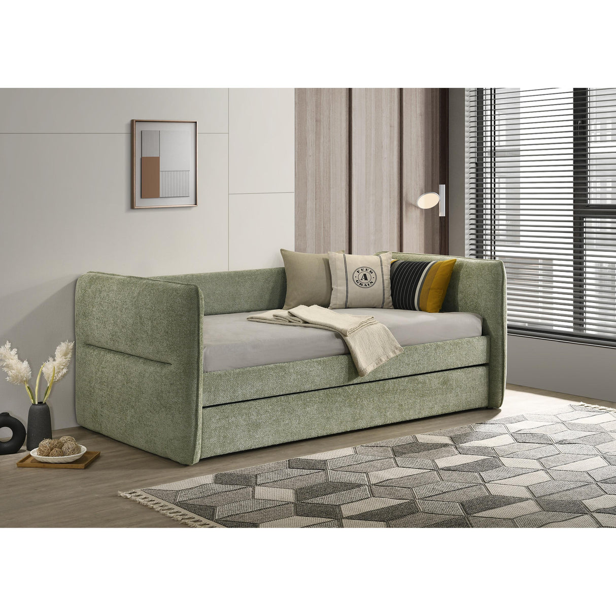 Crown Mark Philipa 5324GR Daybed - Green Tweed IMAGE 1