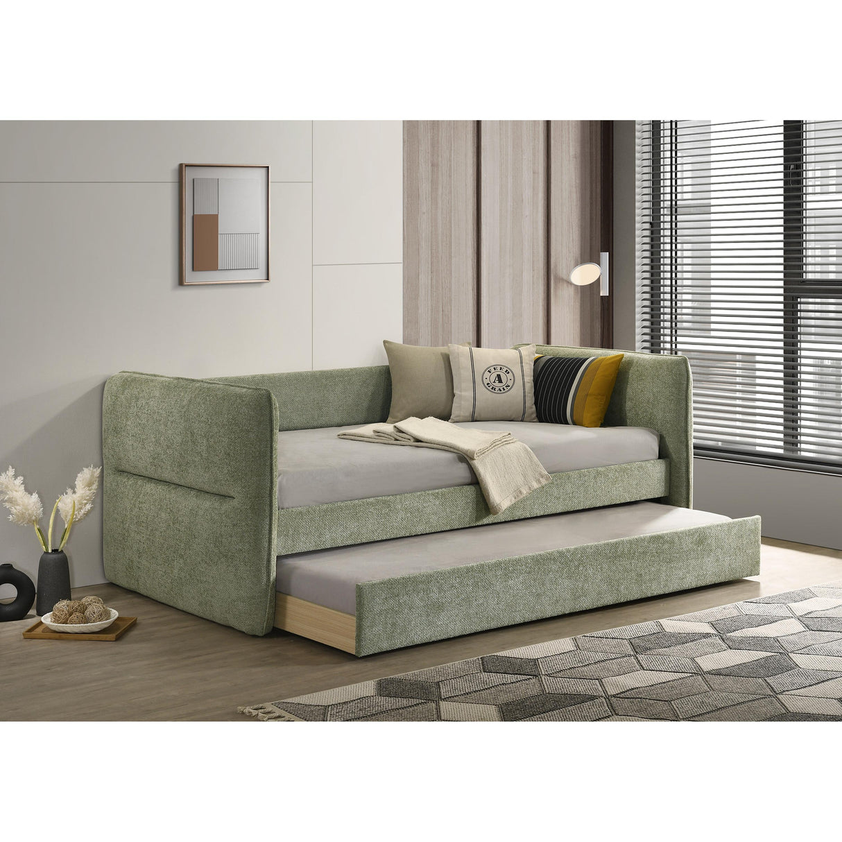 Crown Mark Philipa 5324GR Daybed - Green Tweed IMAGE 2