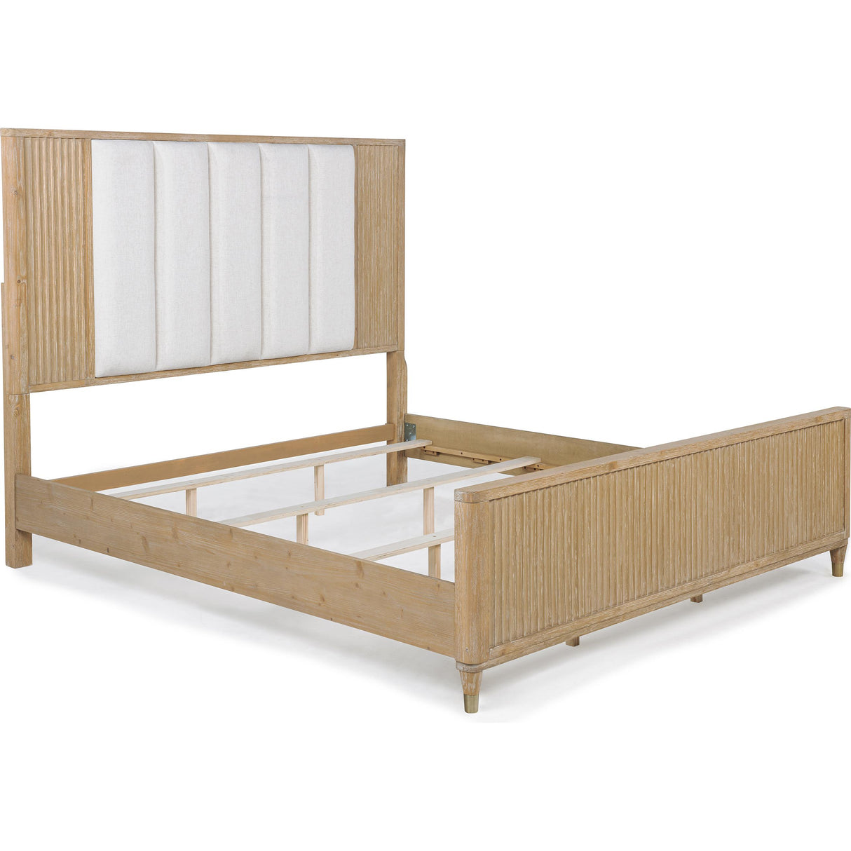 Crown Mark Kara B1450-K King Bed - Cerused Natural IMAGE 2