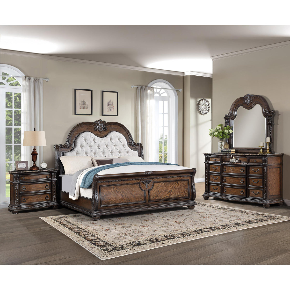 Crown Mark Stanley B1610-11 Dresser Mirror - Coffee Brown IMAGE 4