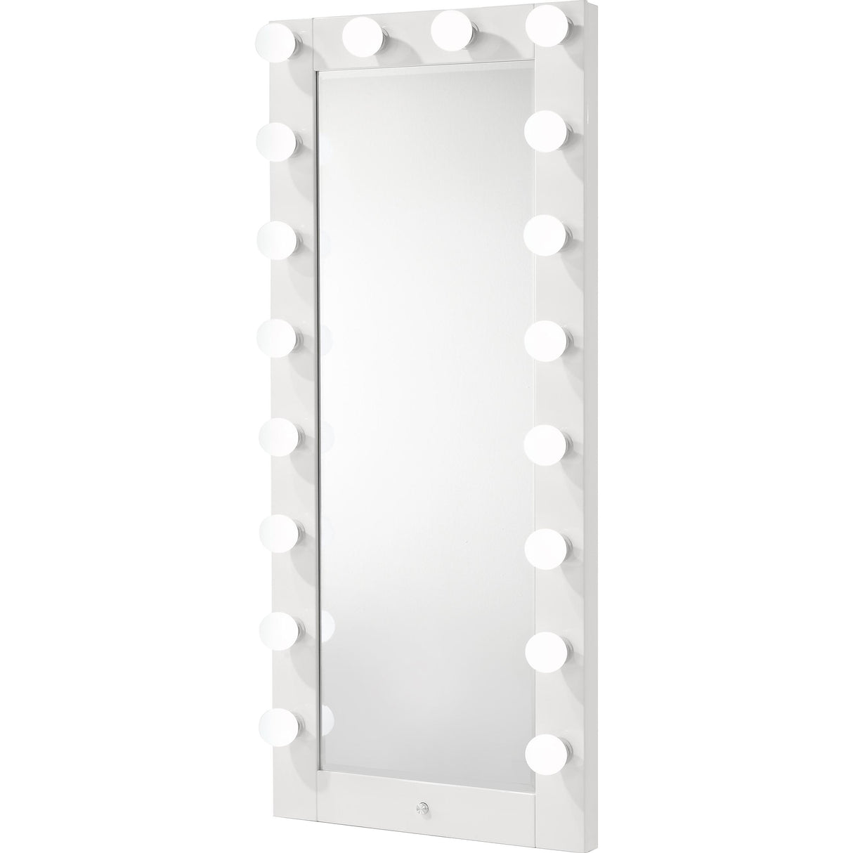 Crown Mark Luxo B4852WH-DB-SET Tall Lighted Vanity with Drawer - White IMAGE 8