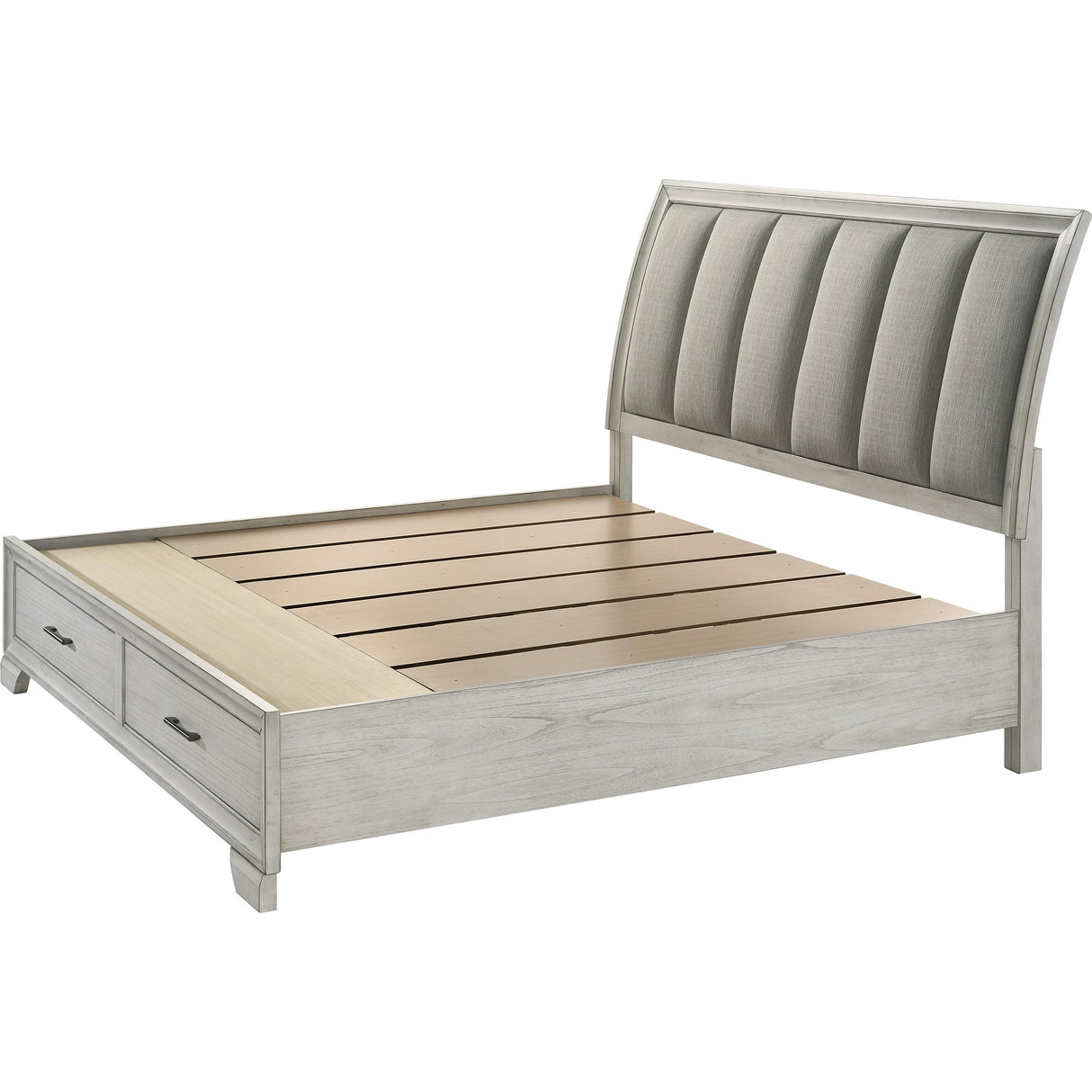 Crown Mark Jaymes B6582-K King Storage Bed - White Mist IMAGE 2