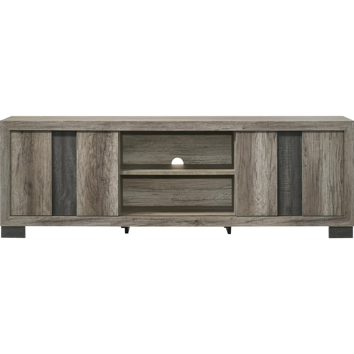 Crown Mark Rangley B6830-99 TV Stand - Grey/Brown IMAGE 1