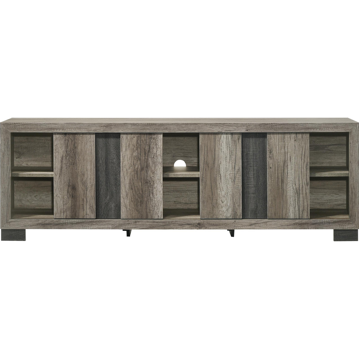 Crown Mark Rangley B6830-99 TV Stand - Grey/Brown IMAGE 2