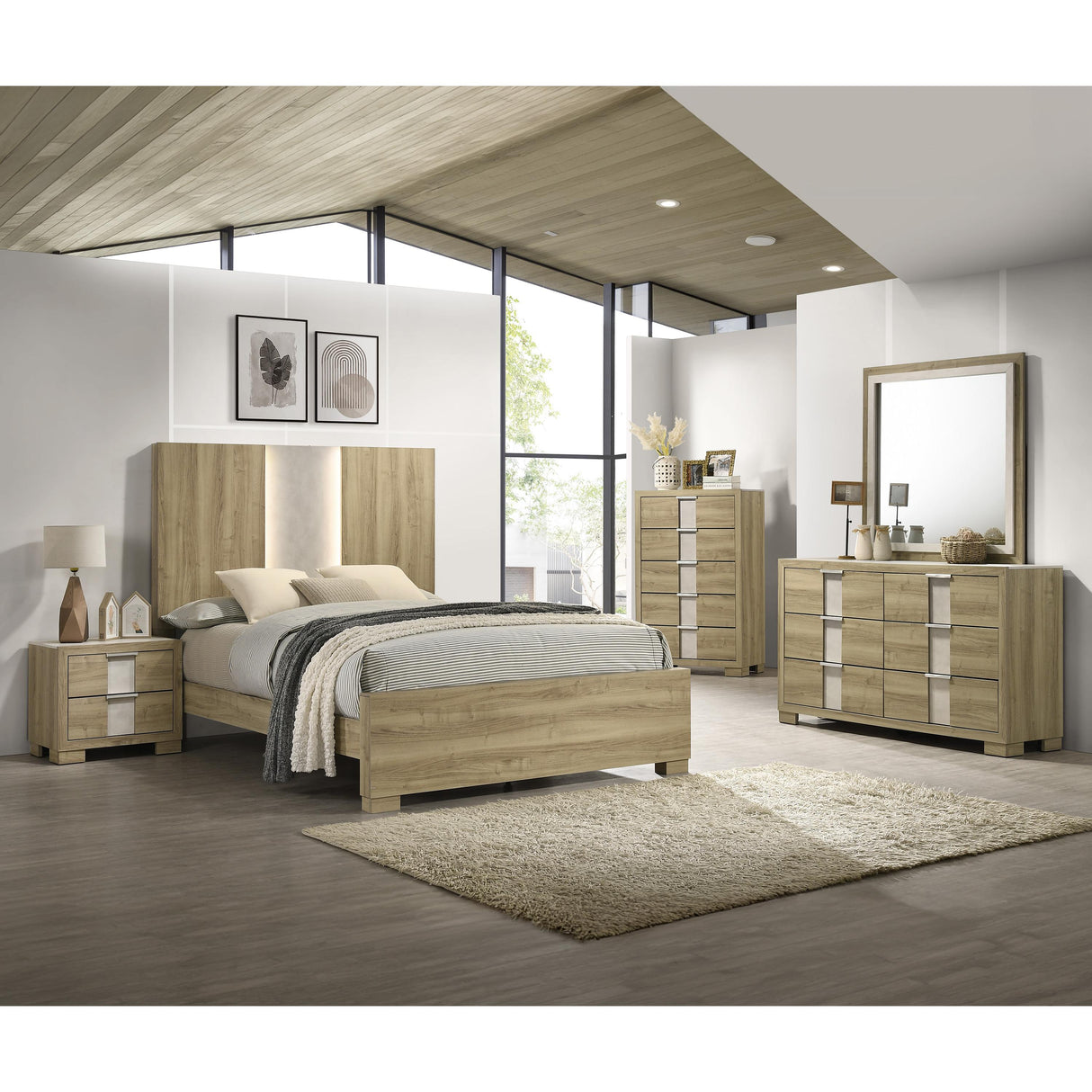 Crown Mark Rangley B6832-2 Nightstand - Driftwood IMAGE 2
