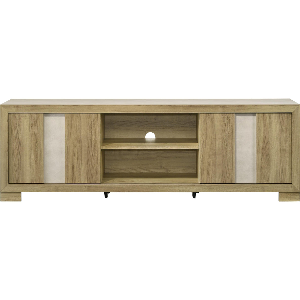 Crown Mark Rangley B6832-99 TV Stand - Driftwood IMAGE 2