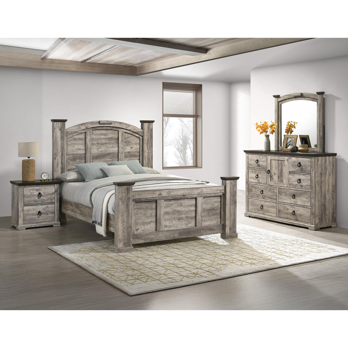Crown Mark Ella Mae B6840-K King Poster Bed IMAGE 3