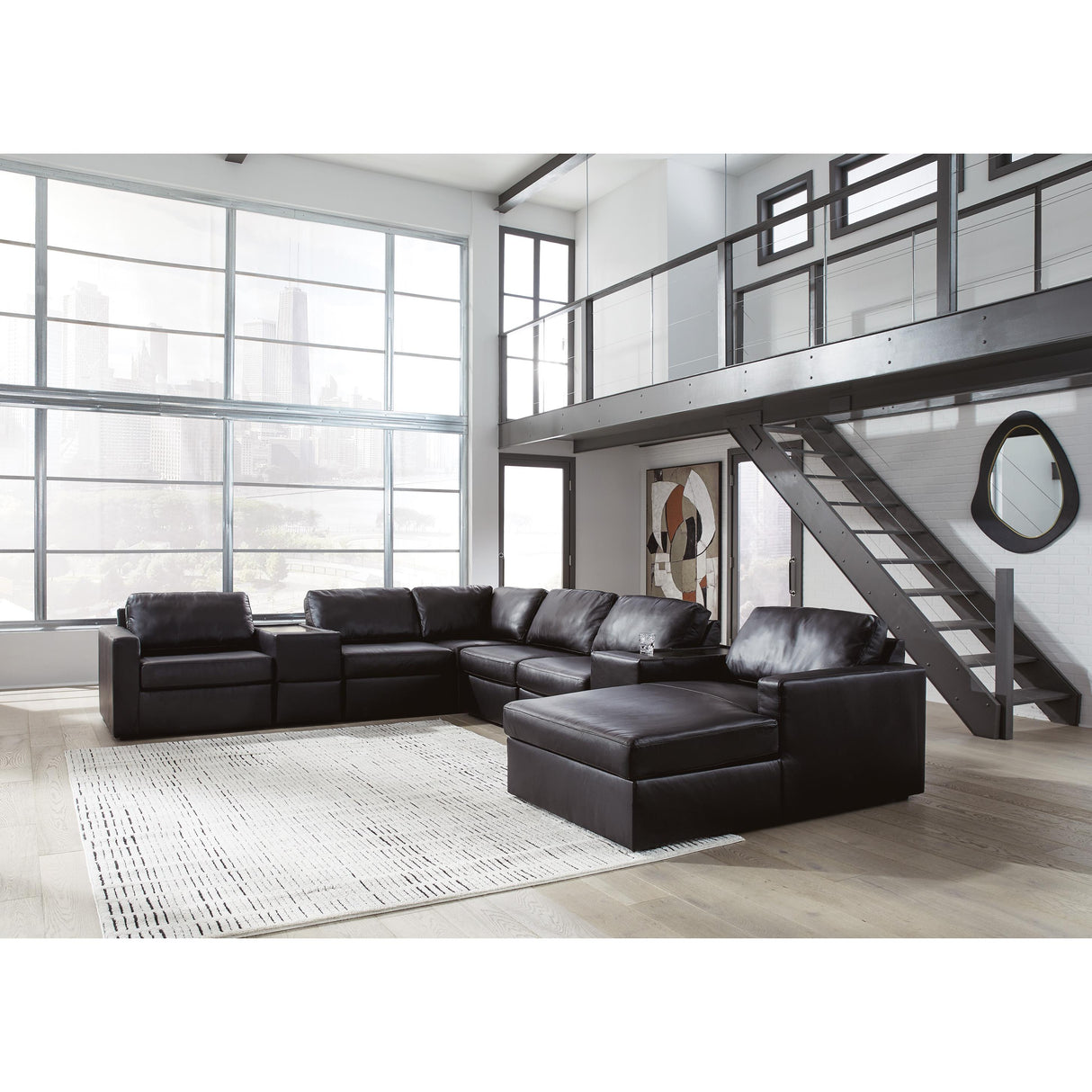 Signature Design by Ashley ModMax II 74305S42 8 pc Sectional with Chaise and Storage Consoles IMAGE 2
