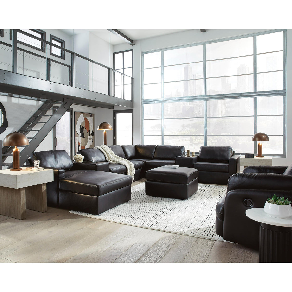 Signature Design by Ashley ModMax II 74305S43 8 pc Sectional with Chaise and Storage Consoles IMAGE 4
