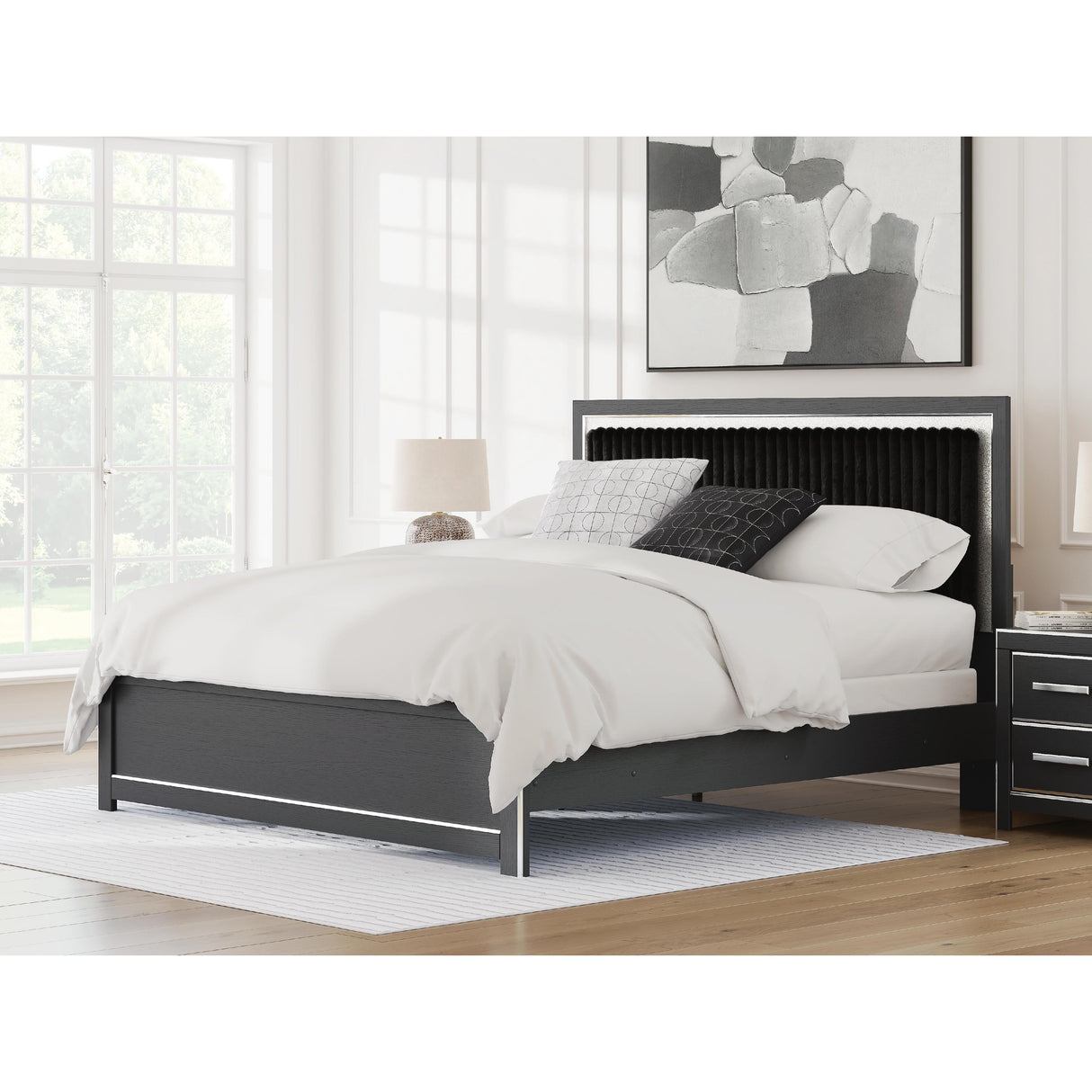 Signature Design by Ashley Zuraleus PCB3380B12 King Upholstered Panel Bed IMAGE 2