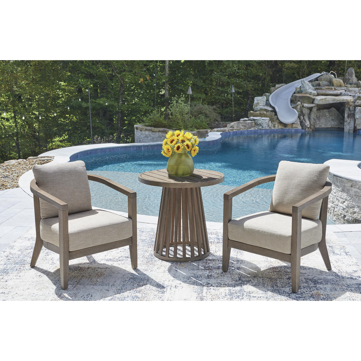 Signature Design by Ashley Joy Lagoon PCP310-050 Chairs with Cushions and Table Set IMAGE 9