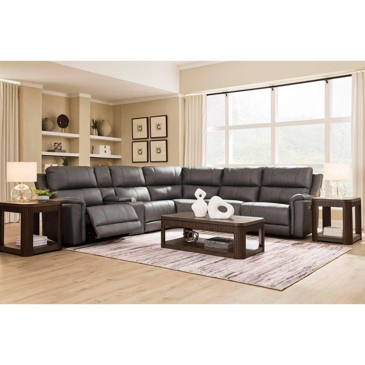 Signature Design by Ashley Bleckley PCU12000S5 6 pc Power Reclining Sectional IMAGE 3