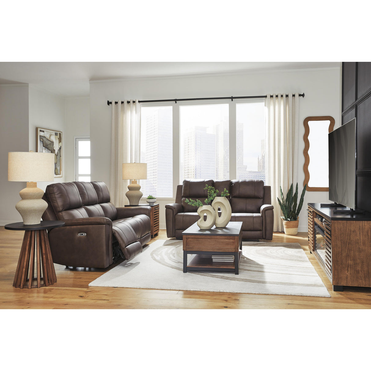 Signature Design by Ashley Bleckley PCU1200118 Power Reclining Loveseat with Console and Adjustable Headrest IMAGE 10