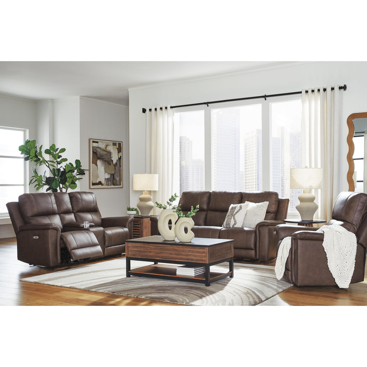Signature Design by Ashley Bleckley PCU1200118 Power Reclining Loveseat with Console and Adjustable Headrest IMAGE 15